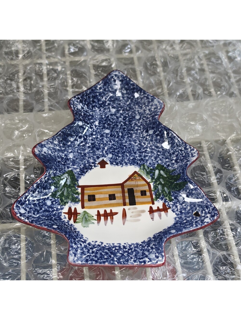Cooks Bazaar Gourmet "Holiday Mountain Lodge" Tree Shaped Serving Dish Retired
